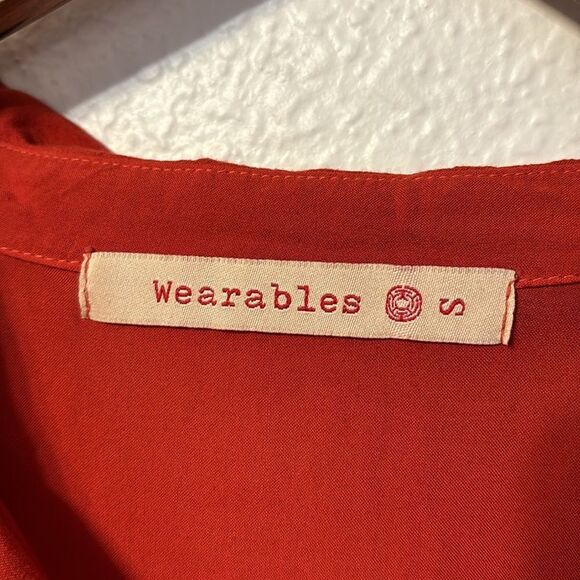 XCVI Wearables Raw Hem Button Down Shirt Small - Picture 2 of 6